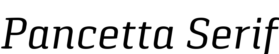 Pancetta Serif Pro Italic Polices Telecharger
